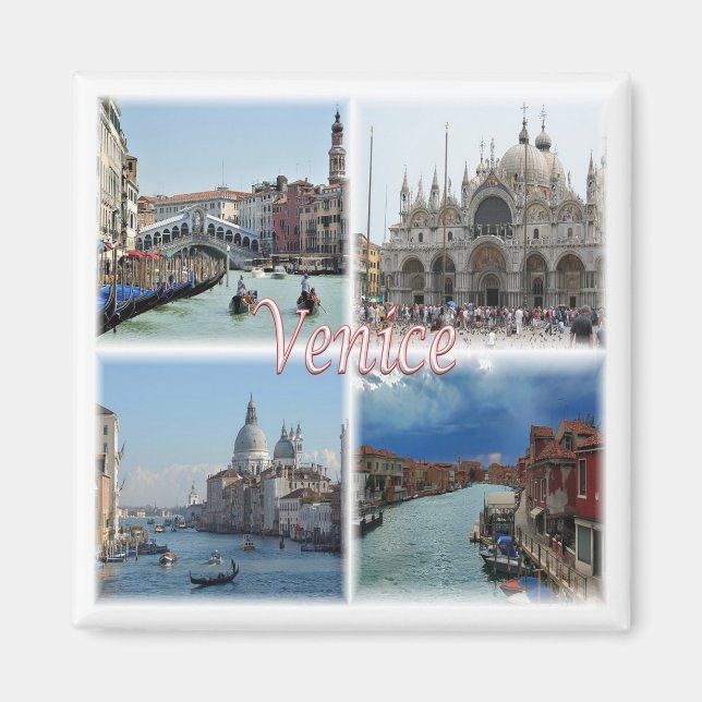 VNT023 VENICE mosaic, Veneto, Italy, Fridge Magnet (Front)