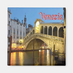 VNT028 VENICE, Rialto Bridge, Italy, Fridge Magnet