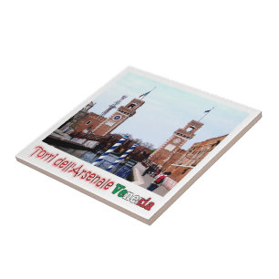 VNT036 VENICE,Towers of the Arsenal, Italy, Tile