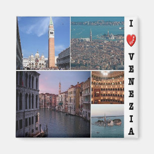 VNT041 VENICE I Love, Mosaic, Veneto, Fridge Magnet