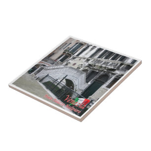 VNT046 VENICE, Malipiero Bridge, Italy, Tile