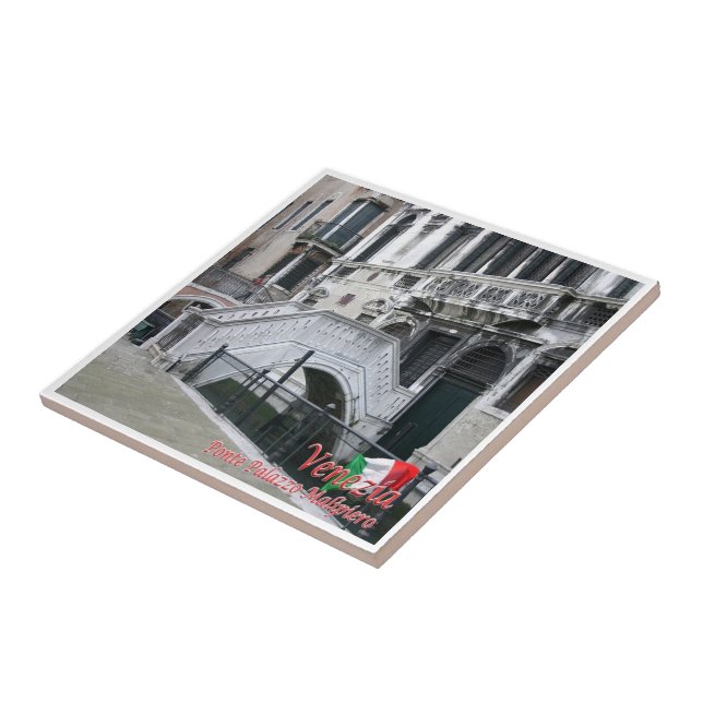 VNT046 VENICE,  Malipiero Bridge, Italy, Tile (Side)