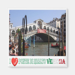 VNT048 VENICE, RIALTO BRIDGE I Love, Italy, Fridge Magnet