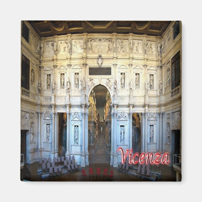 VNT073 VICENZA, Olimpic Theatre, Italy, Fridge Magnet (Front)