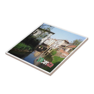 VNT076 VICENZA, Boat Bridge, Veneto, Italy, Tile