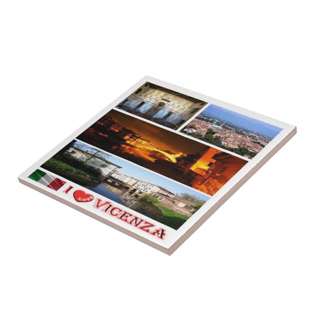 VNT081 VICENZA I Love, Mosaic, Italy, Tile (Side)