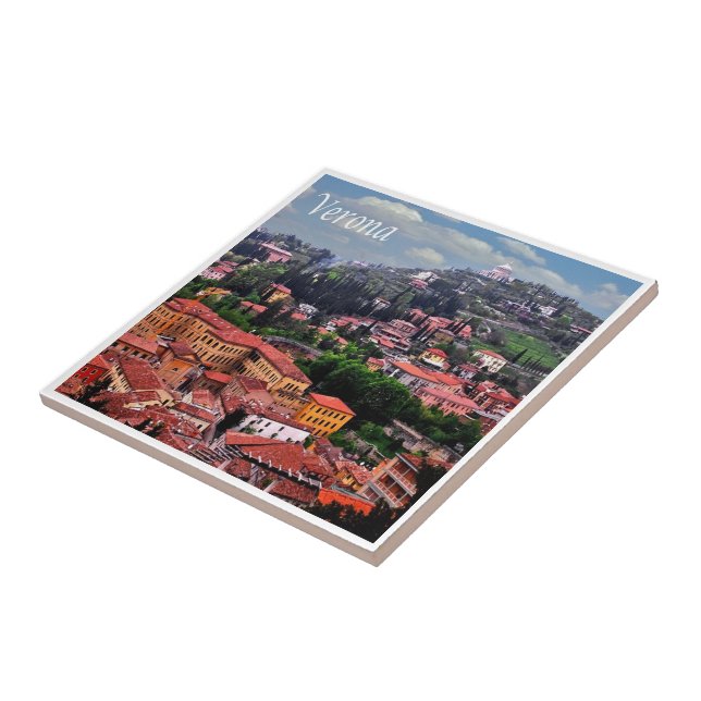 VNT083 VERONA, Panorama, Veneto, Italy, Tile (Side)