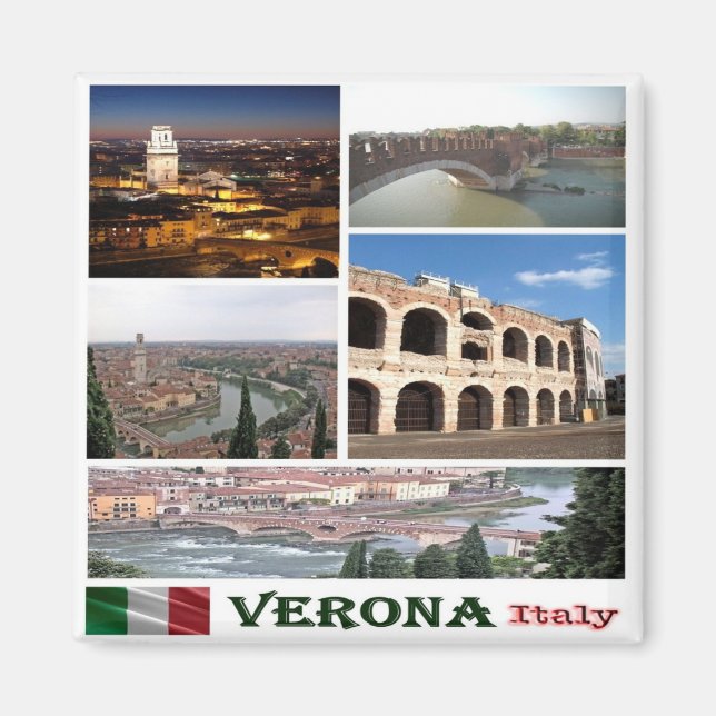 VNT088 VERONA, Mosaic, Verona, Italy, Fridge Magnet (Front)