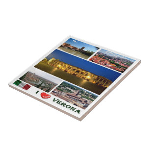 VNT091 VERONA I Love, Mosaic, Italy, Tile