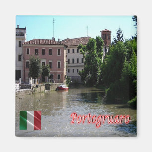 VNT106 PORTOGRUARO, River, Veneto, Italy, Fridge Magnet