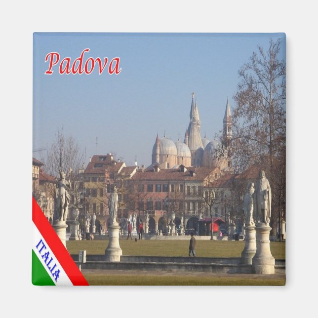 VNT108 PADOVA, Meadow with Statue, Italy, Fridge Magnet (Front)
