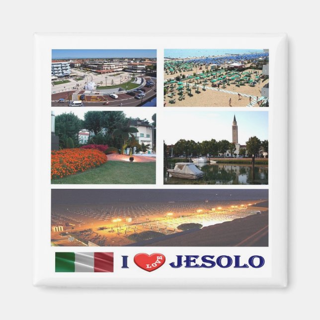 VNT113 JESOLO I Love, Mosaic, Italy, Fridge Magnet (Front)