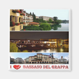 VNT126 BASSANO DEL GRAPPA  I Love, Italy, Fridge Magnet