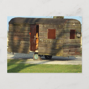 Vntage Wooden Camper Trailer Postcards