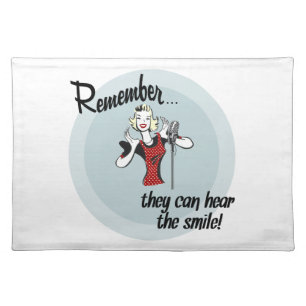 VO Copy Stand Cover: "They Can Hear The Smile!" Placemat