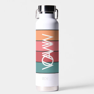 VOAWW Retro Stripes Water Bottle