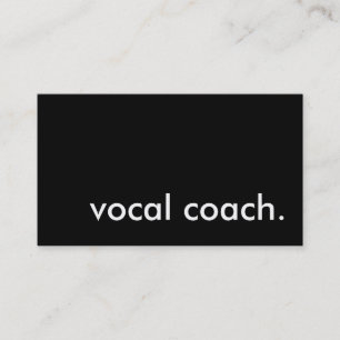 vocal coach. business card