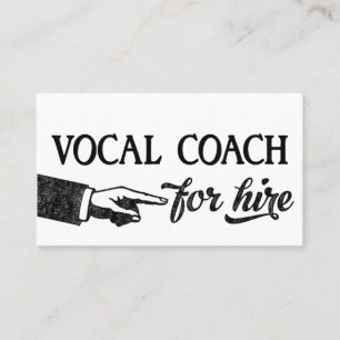 Vocal Coach Business Cards - Cool Vintage