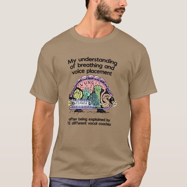Vocal coach funny cartoon T-Shirt (Front)