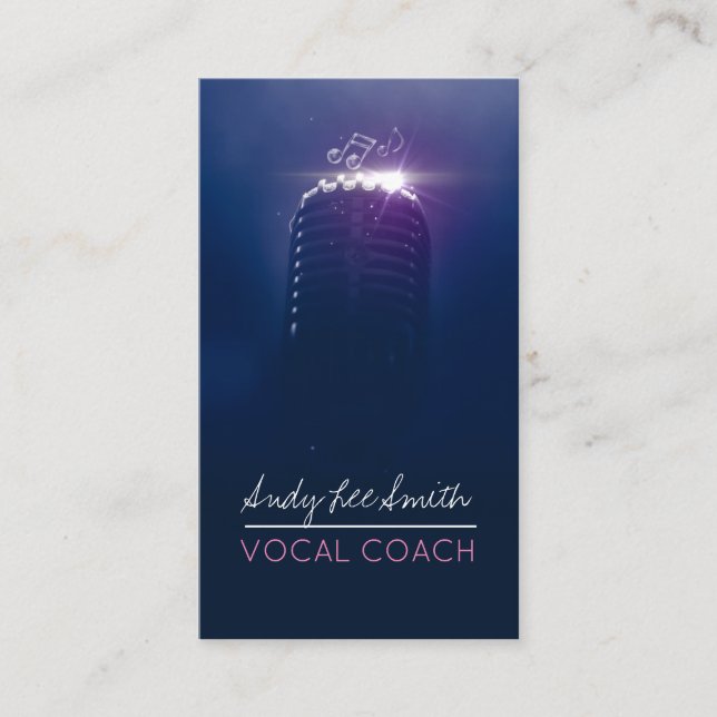 Vocal Coach Singer Business Card (Front)
