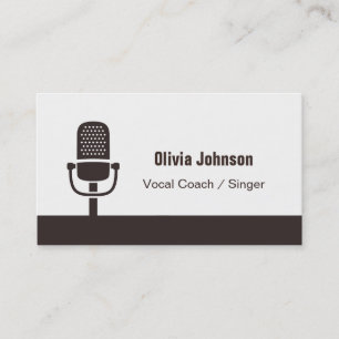 Vocal Coach Singer Microphone Icon Business Cards