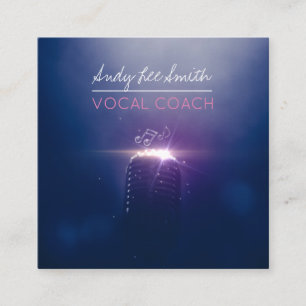 Vocal Coach Singer Square Business Card
