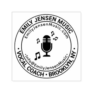 Vocal Coach Voice Business Name Location URL Email Self-inking Stamp