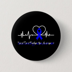 Vocal Cord Dysfunction Vcd Awareness Heartbeat Sup 6 Cm Round Badge