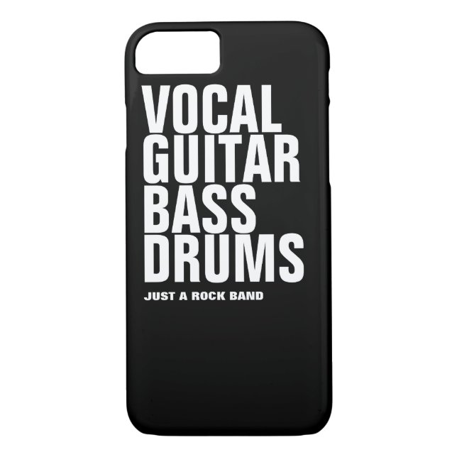 vocal, guitar, bass, drums... rock Case-Mate iPhone case (Back)