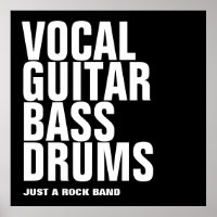 vocal, guitar, bass, drums... rock