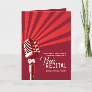 vocal musical recital evening red microphone programme