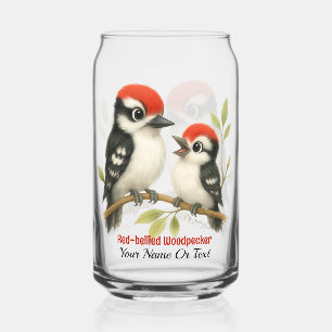 Vocal Red-bellied Woodpecker Can Glass