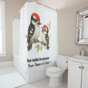 Vocal Red-bellied Woodpecker Shower Curtain