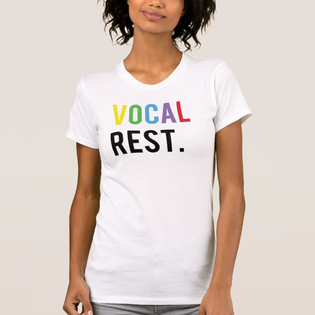 Vocal Rest - Colourful Caps T-Shirt (Front)