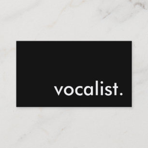 vocalist. business card
