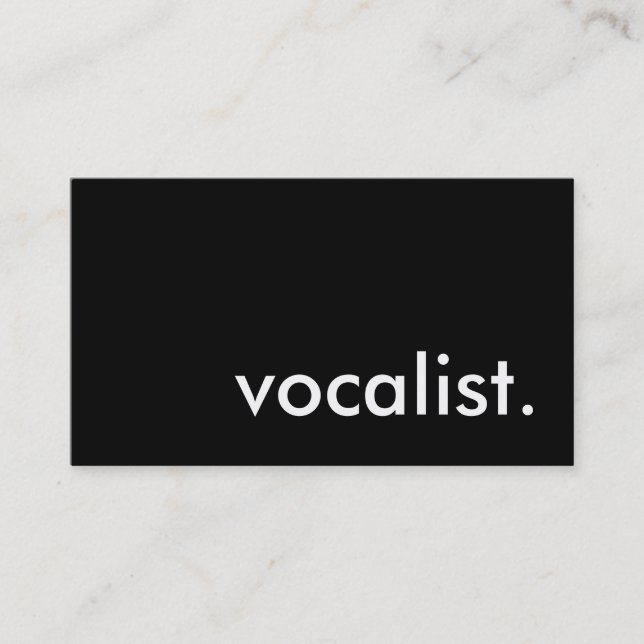 vocalist. business card (Front)