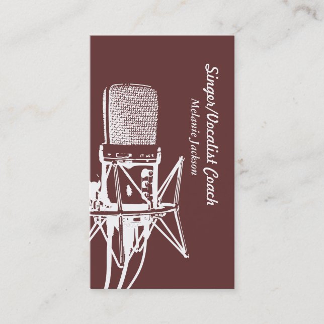 Vocalist Business Card (Front)