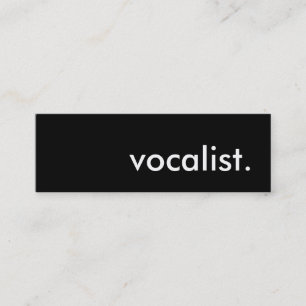 vocalist. mini business card