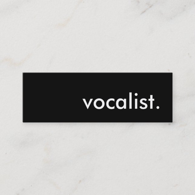 vocalist. mini business card (Front)