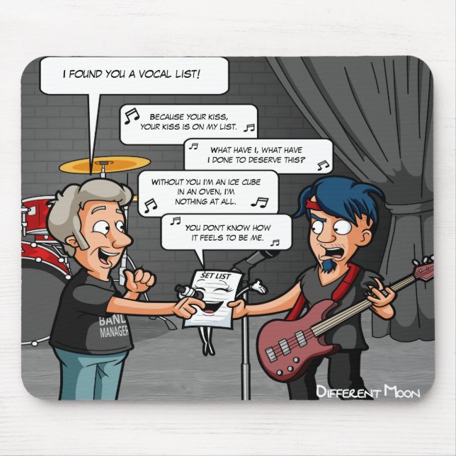 Vocalist Music Humour Funny Mouse Pad (Front)
