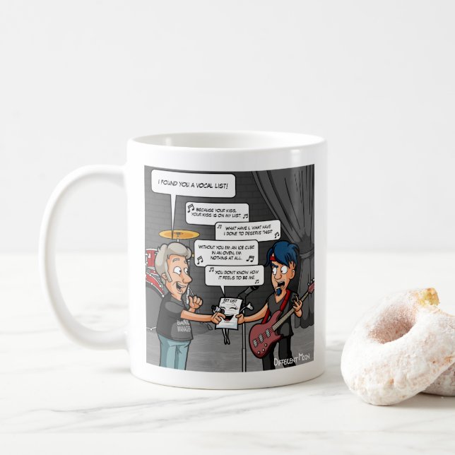 Vocalist Music Humour Funny Pun Coffee Mug (With Donut)