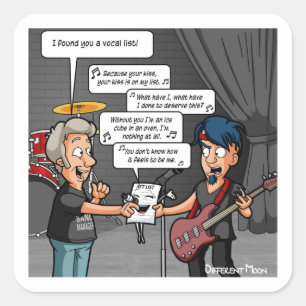 Vocalist Music Humour Funny Pun Square Stickers