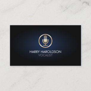 Vocalist Singer Microphone Business Card