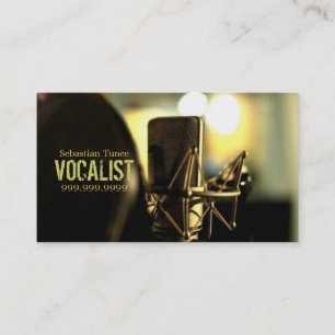 Vocalist, Singer, Performer, Music, Lessons Mic Business Card