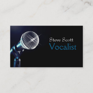 Vocalist, Singer, Solo, Performance Entertainment Business Card