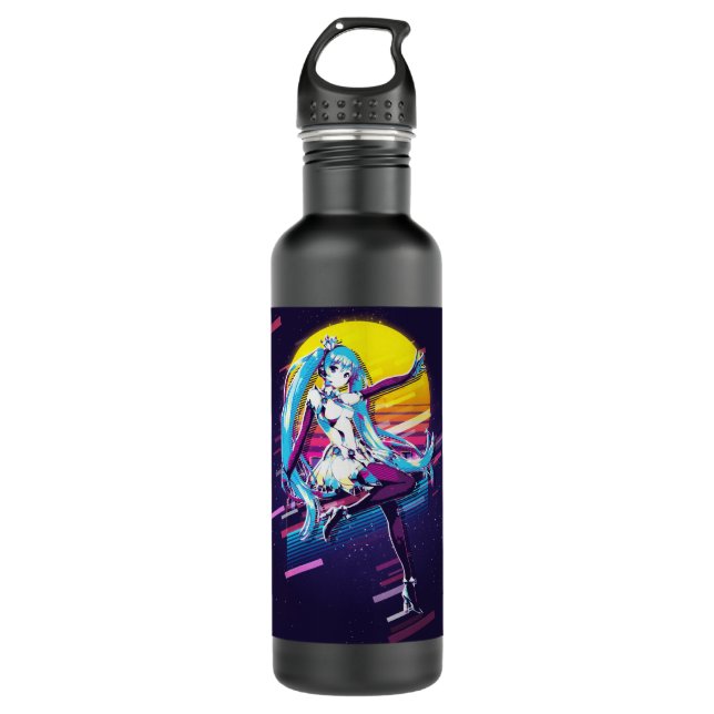 Vocaloid Ha sune Miku Re ro Classic      710 Ml Water Bottle (Front)