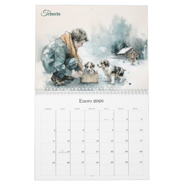 Voces de los Voluntarios del Rescate Animal Arte Calendar (Jan 2026)