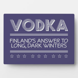 VODKA custom color plaque