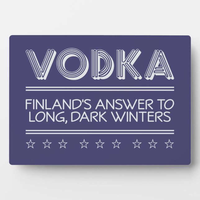 VODKA custom color plaque (Front)