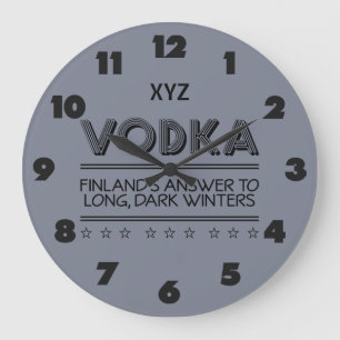VODKA custom color wall clock